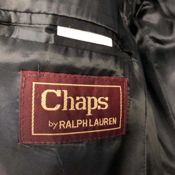 RALPH Lauren Chaps Wool Blazer Sports Coat 2 Buttons Blue Size 39R 39 R - Picture 4 of 12